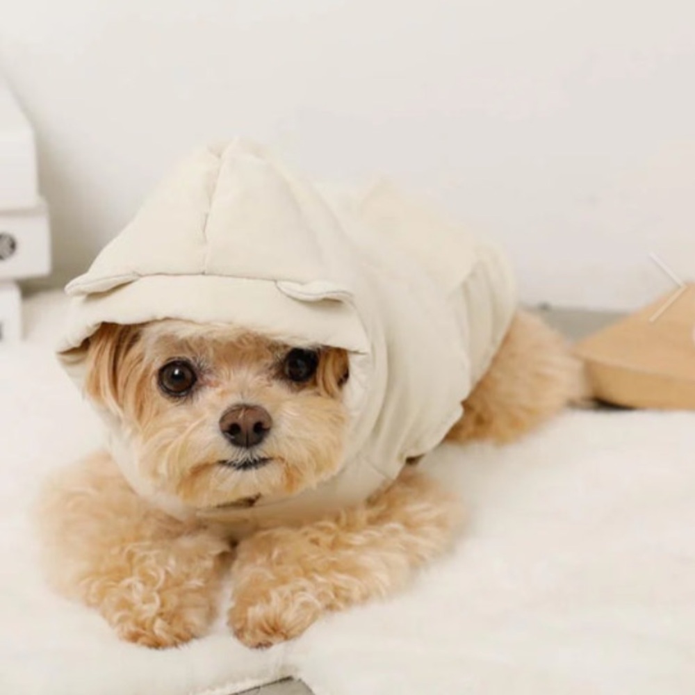 Cozy Cream Dog Vest Puffer Small Dog